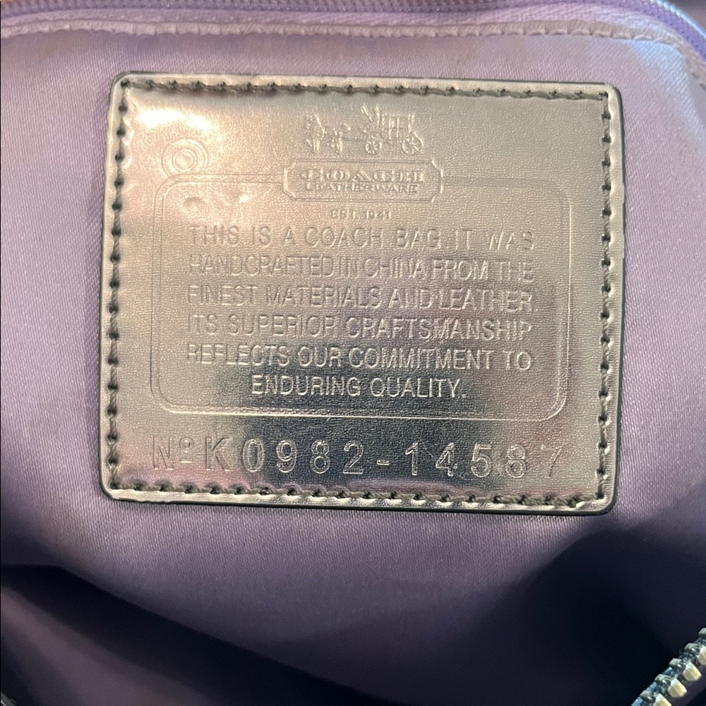 Coach Madison Black and Cream Signature Shoulder Bag - Picture 16 of 16
